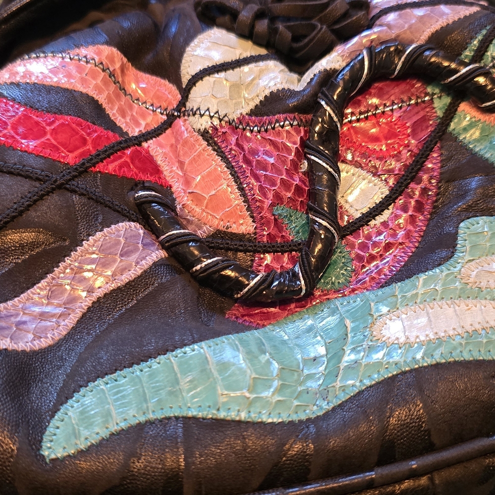 Snake Skin Embossed Leather Vintage PURSE